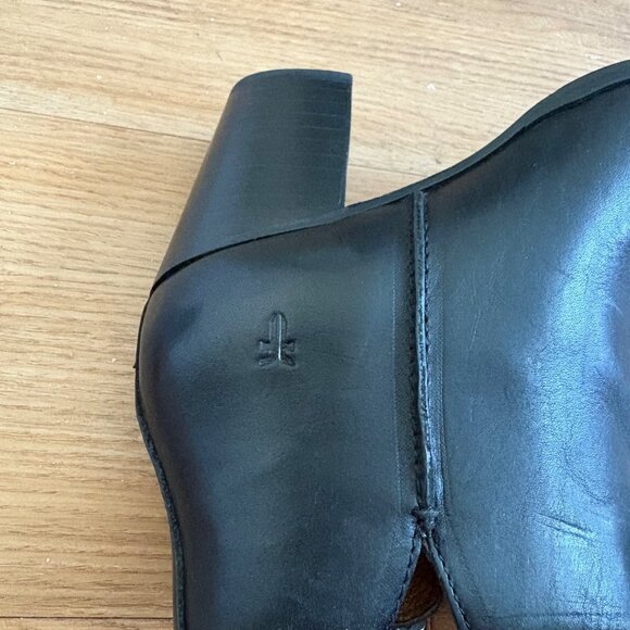 Frye Meghan Leather Heeled Ankle Booties Black Women’s Size 7 B - Picture 7 of 12